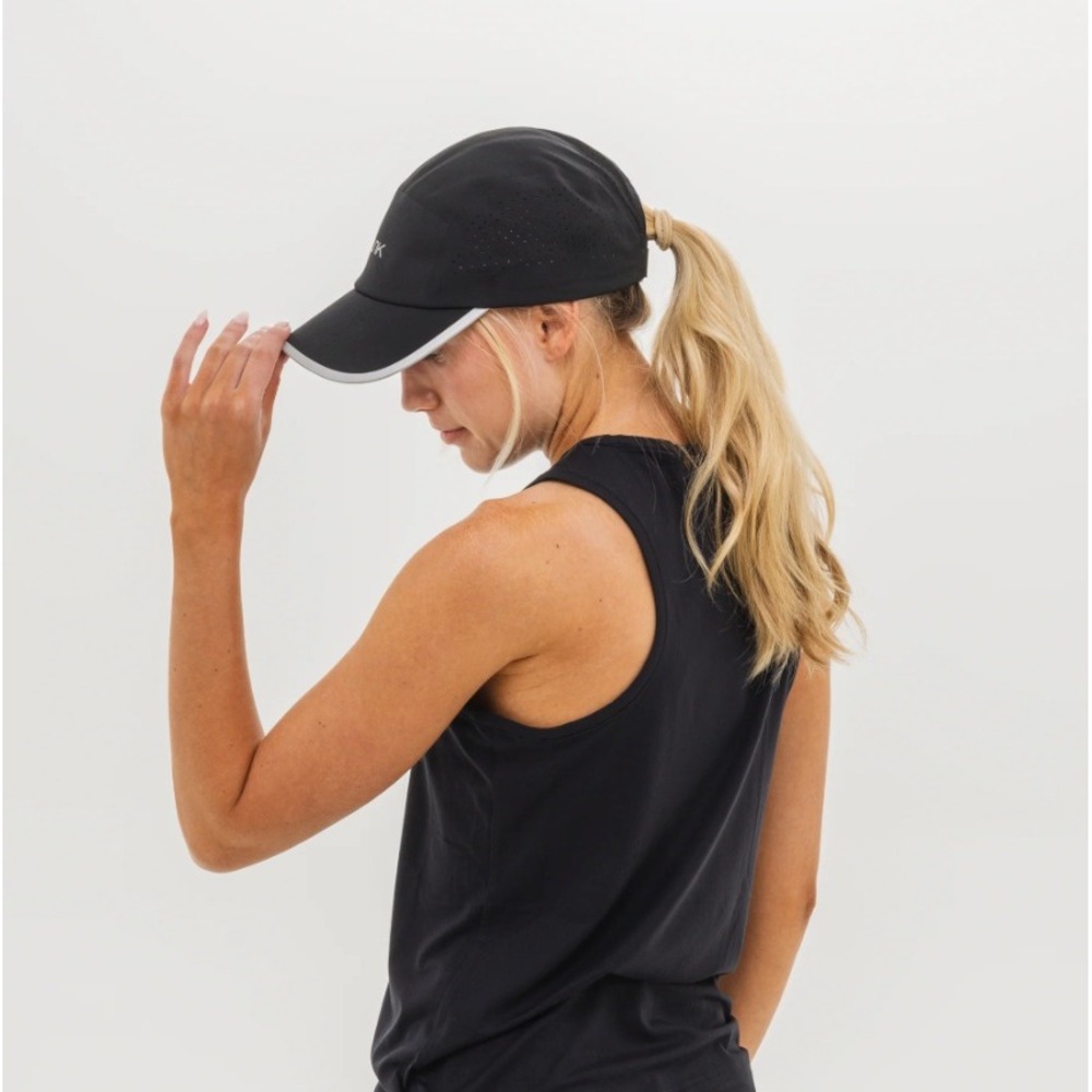 JUNK Brands Always Forward Running Hat Black Reflective Performance Cap Womens